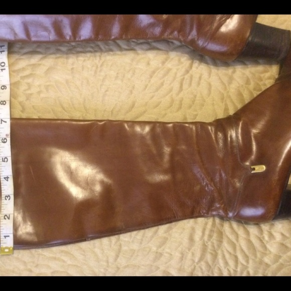 SOLD.    Salvatore Ferragamo boots size 10AA 
Cognac/brown - Picture 3 of 11